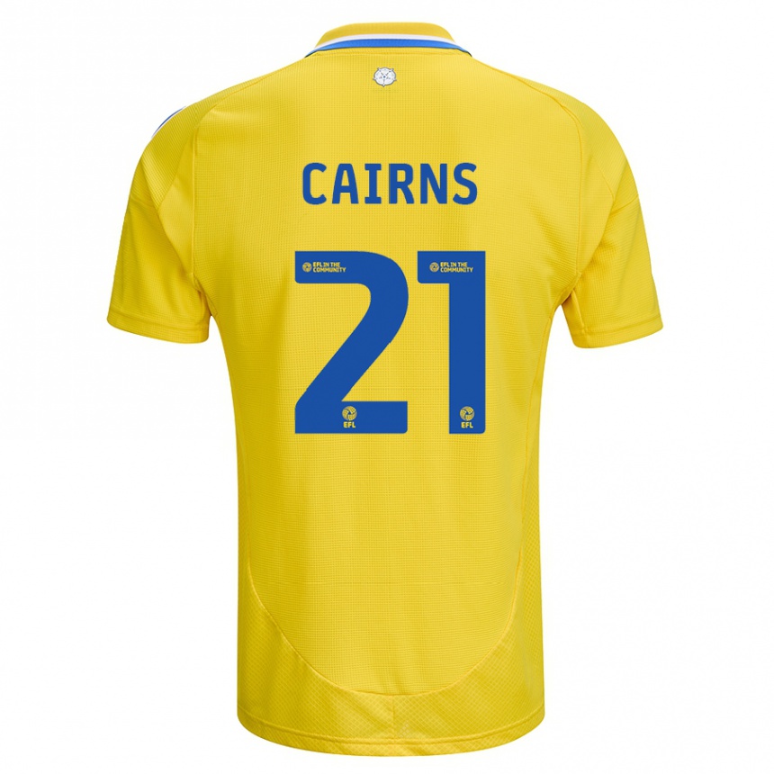 Vaikiškas Alex Cairns #21 Geltona Mėlyna Išvykos Marškinėliai 2024/25 T-Shirt