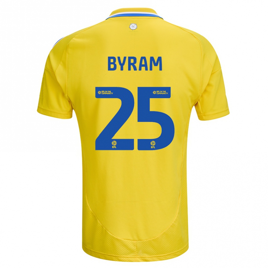 Vaikiškas Sam Byram #25 Geltona Mėlyna Išvykos Marškinėliai 2024/25 T-Shirt