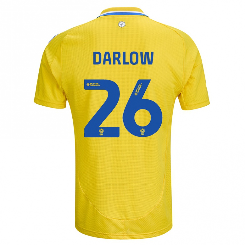 Vaikiškas Karl Darlow #26 Geltona Mėlyna Išvykos Marškinėliai 2024/25 T-Shirt