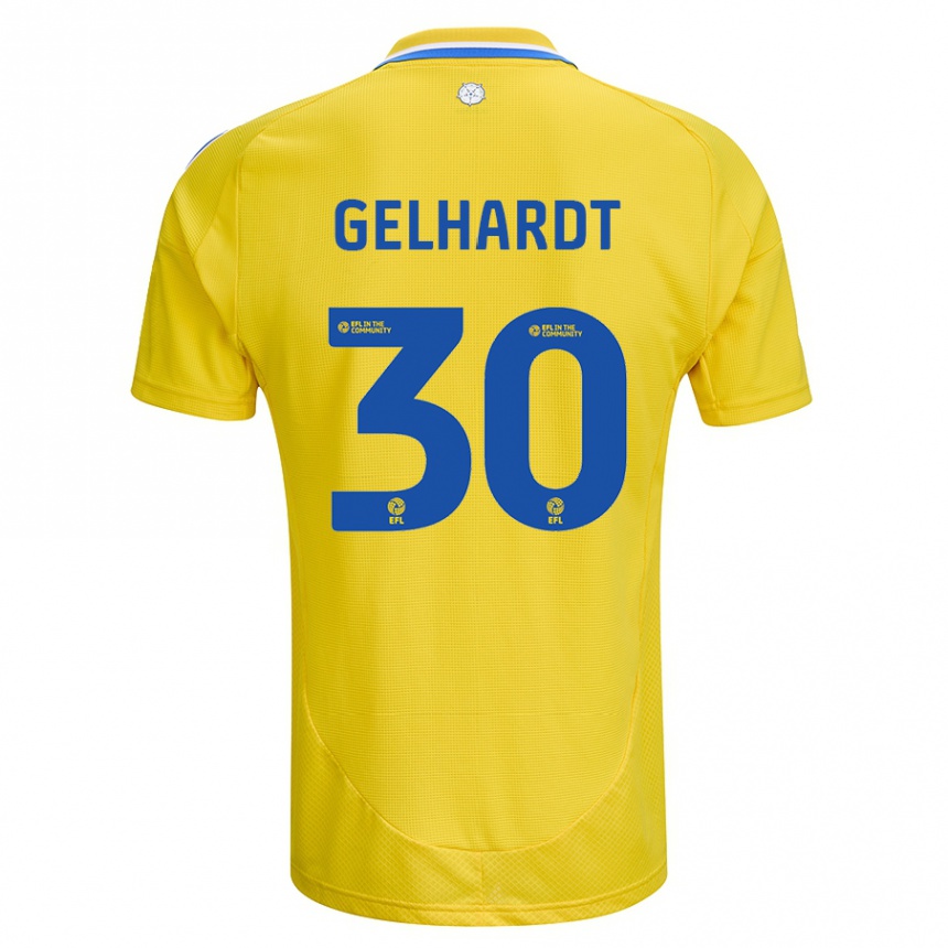 Vaikiškas Joe Gelhardt #30 Geltona Mėlyna Išvykos Marškinėliai 2024/25 T-Shirt