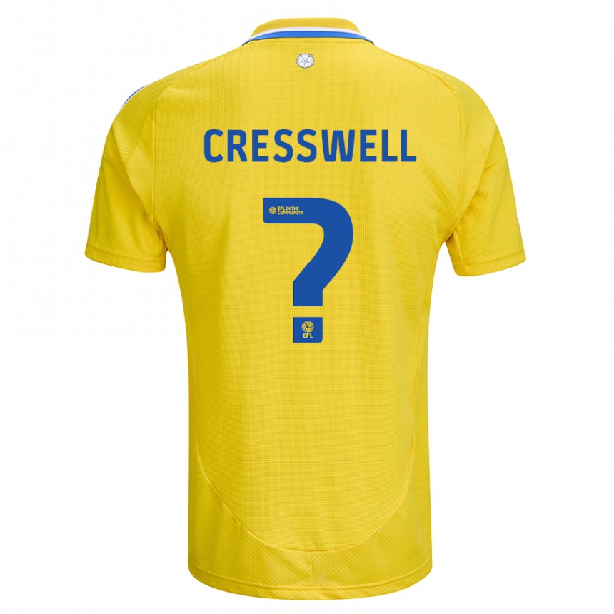 Vaikiškas Alfie Cresswell #0 Geltona Mėlyna Išvykos Marškinėliai 2024/25 T-Shirt