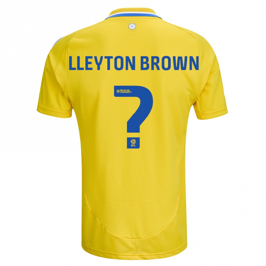 Vaikiškas Lleyton Brown #0 Geltona Mėlyna Išvykos Marškinėliai 2024/25 T-Shirt