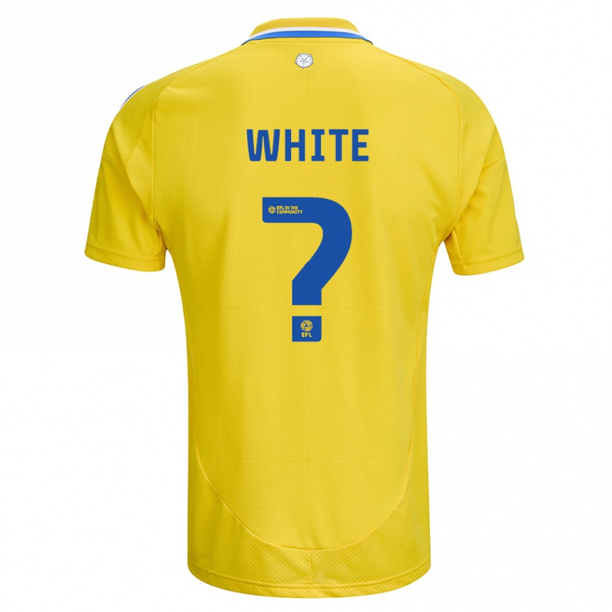 Vaikiškas Logan White #0 Geltona Mėlyna Išvykos Marškinėliai 2024/25 T-Shirt