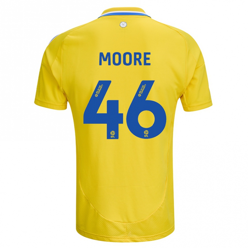 Vaikiškas Kris Moore #46 Geltona Mėlyna Išvykos Marškinėliai 2024/25 T-Shirt