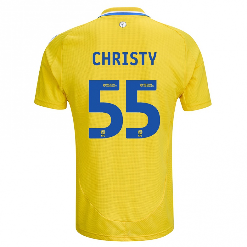 Vaikiškas Harry Christy #55 Geltona Mėlyna Išvykos Marškinėliai 2024/25 T-Shirt