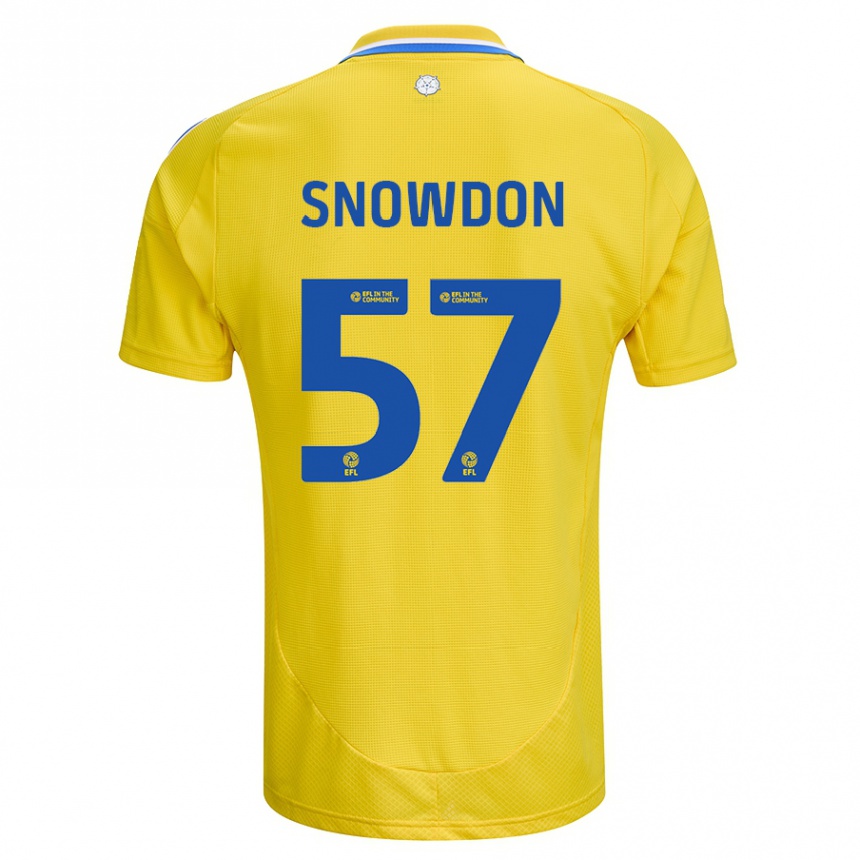 Vaikiškas Joe Snowdon #57 Geltona Mėlyna Išvykos Marškinėliai 2024/25 T-Shirt