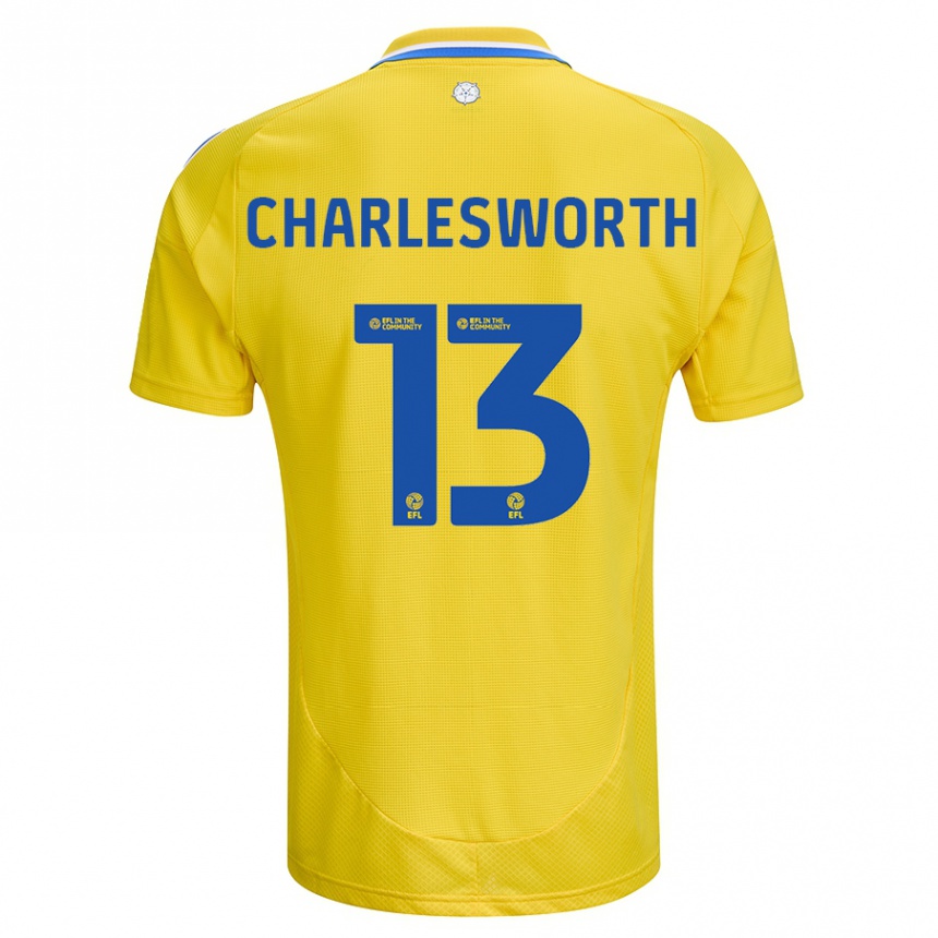 Vaikiškas Millie Robshaw-Charlesworth #13 Geltona Mėlyna Išvykos Marškinėliai 2024/25 T-Shirt