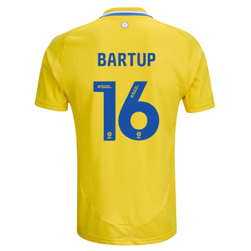 Vaikiškas Laura Bartup #16 Geltona Mėlyna Išvykos Marškinėliai 2024/25 T-Shirt