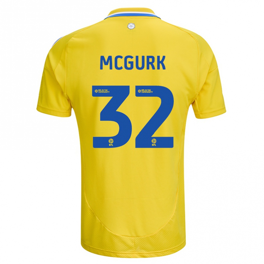 Vaikiškas Sean Mcgurk #32 Geltona Mėlyna Išvykos Marškinėliai 2024/25 T-Shirt