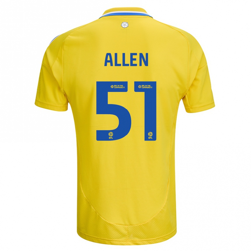 Vaikiškas Charlie Allen #51 Geltona Mėlyna Išvykos Marškinėliai 2024/25 T-Shirt