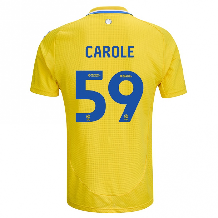 Vaikiškas Keenan Carole #59 Geltona Mėlyna Išvykos Marškinėliai 2024/25 T-Shirt