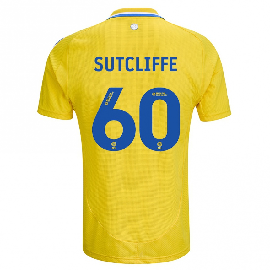 Vaikiškas Harvey Sutcliffe #60 Geltona Mėlyna Išvykos Marškinėliai 2024/25 T-Shirt