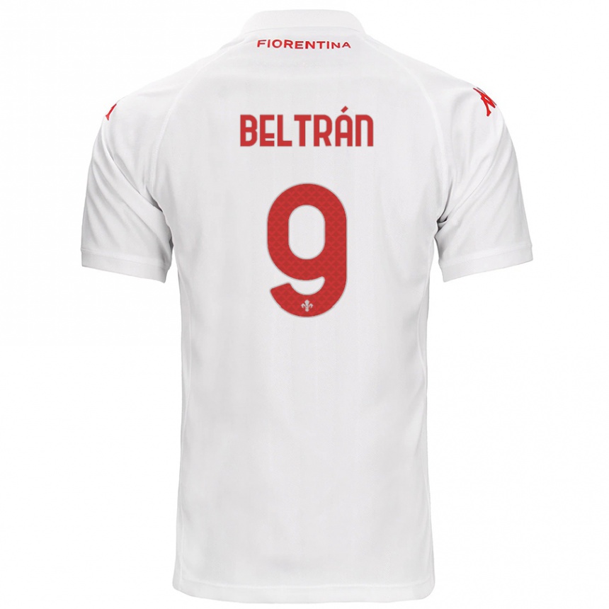 Vaikiškas Lucas Beltrán #9 Baltas Išvykos Marškinėliai 2024/25 T-Shirt