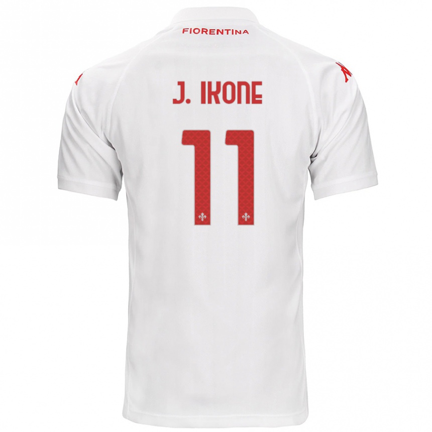 Vaikiškas Jonathan Ikoné #11 Baltas Išvykos Marškinėliai 2024/25 T-Shirt