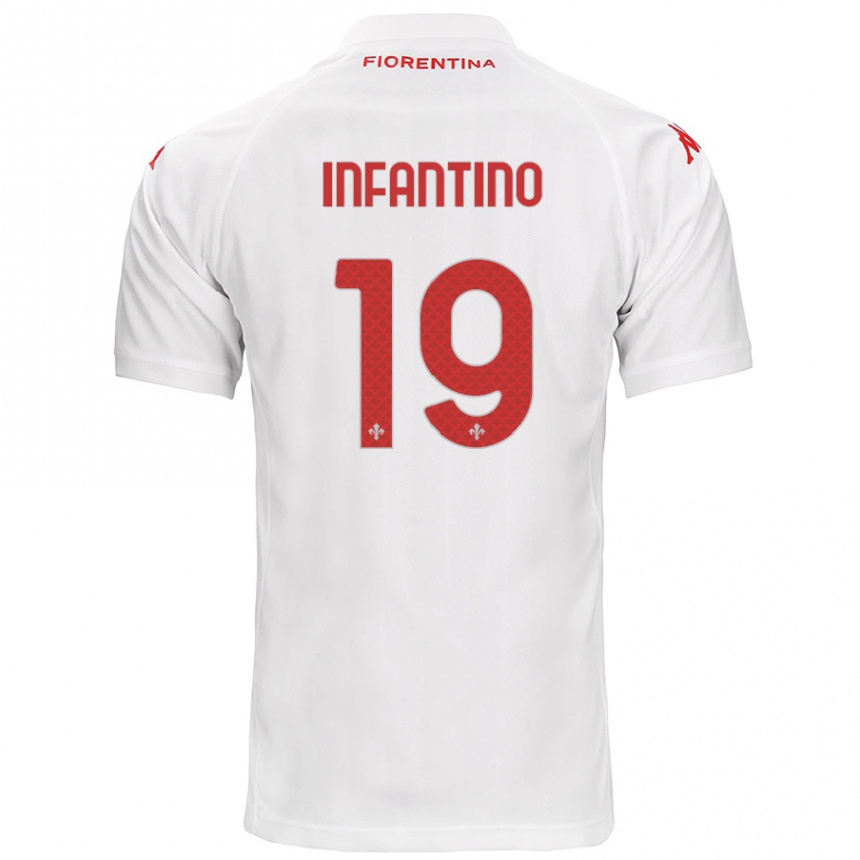 Vaikiškas Gino Infantino #19 Baltas Išvykos Marškinėliai 2024/25 T-Shirt