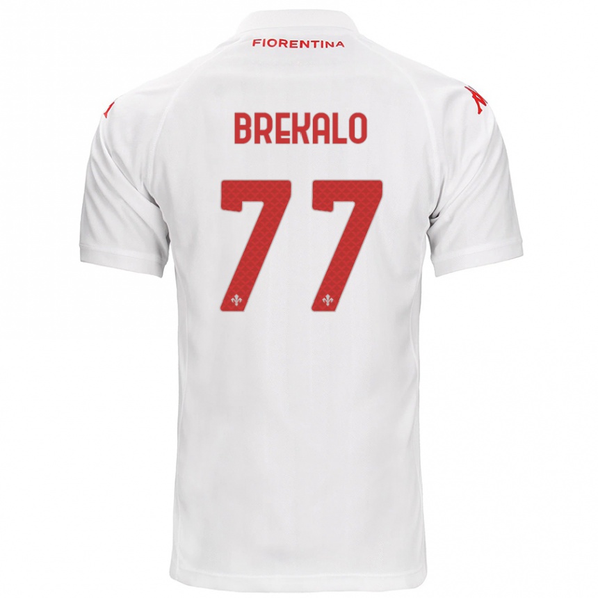 Vaikiškas Josip Brekalo #77 Baltas Išvykos Marškinėliai 2024/25 T-Shirt