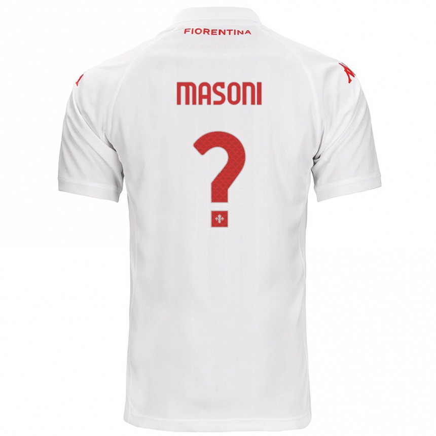 Vaikiškas Tommaso Masoni #0 Baltas Išvykos Marškinėliai 2024/25 T-Shirt