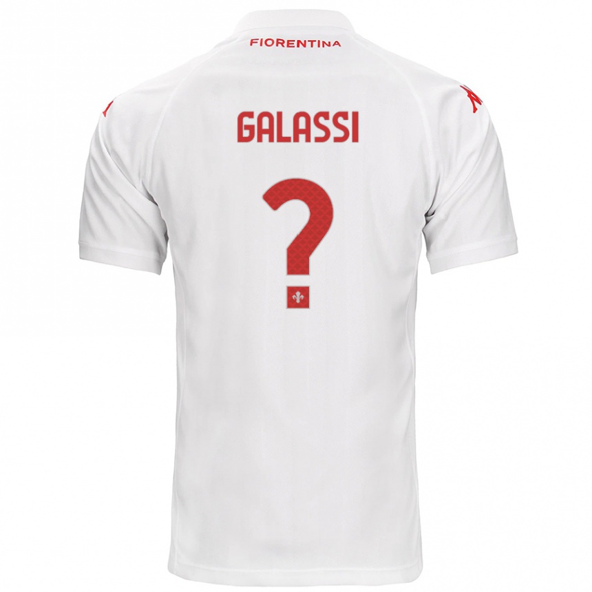 Vaikiškas Andrea Galassi #0 Baltas Išvykos Marškinėliai 2024/25 T-Shirt