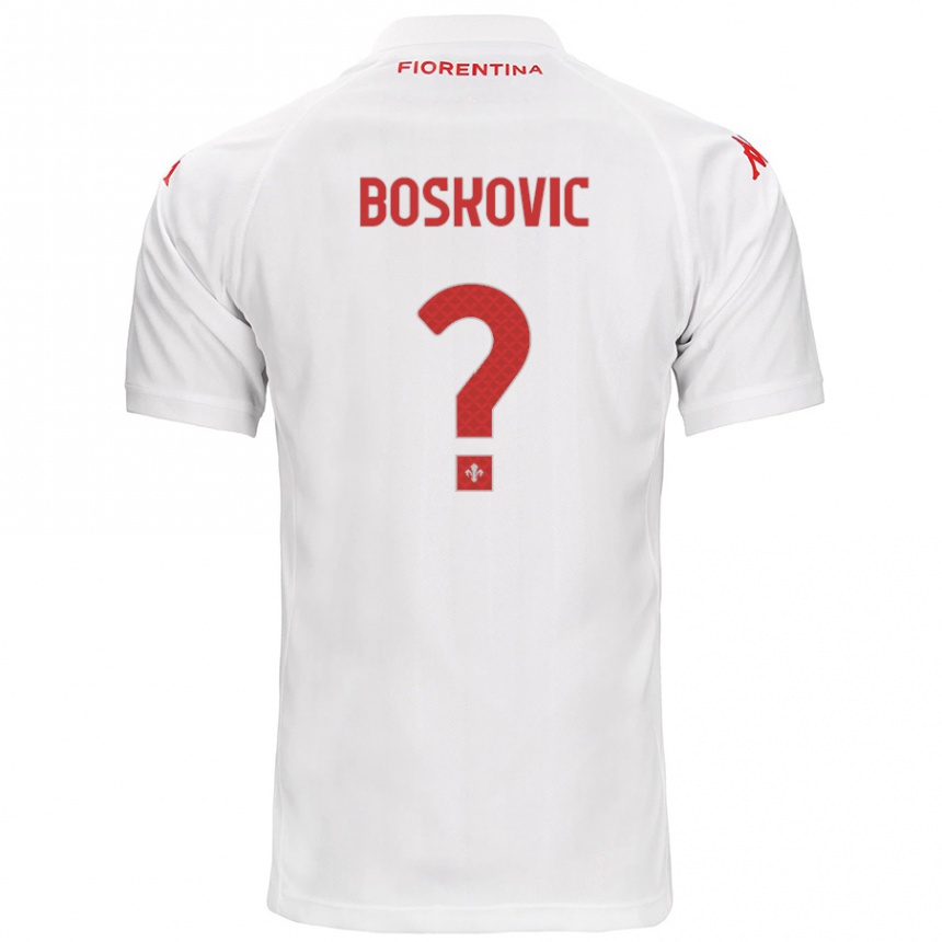 Vaikiškas Matko Boskovic #0 Baltas Išvykos Marškinėliai 2024/25 T-Shirt