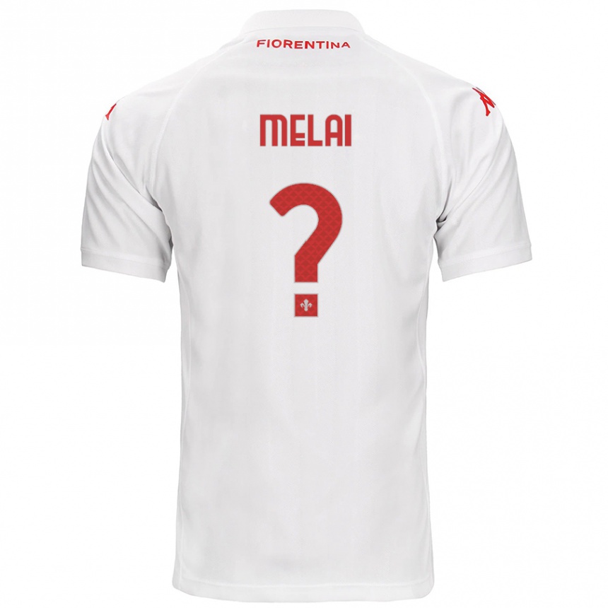 Vaikiškas Christian Melai #0 Baltas Išvykos Marškinėliai 2024/25 T-Shirt