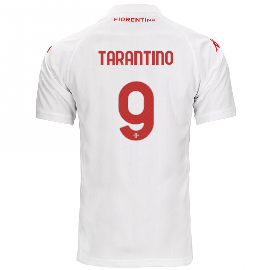 Vaikiškas Jacopo Tarantino #9 Baltas Išvykos Marškinėliai 2024/25 T-Shirt