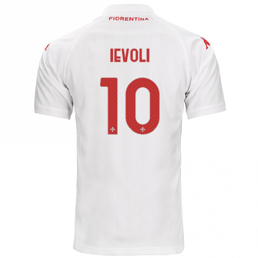 Vaikiškas Mattia Ievoli #10 Baltas Išvykos Marškinėliai 2024/25 T-Shirt