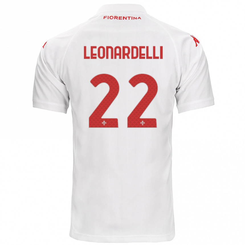 Vaikiškas Pietro Leonardelli #22 Baltas Išvykos Marškinėliai 2024/25 T-Shirt