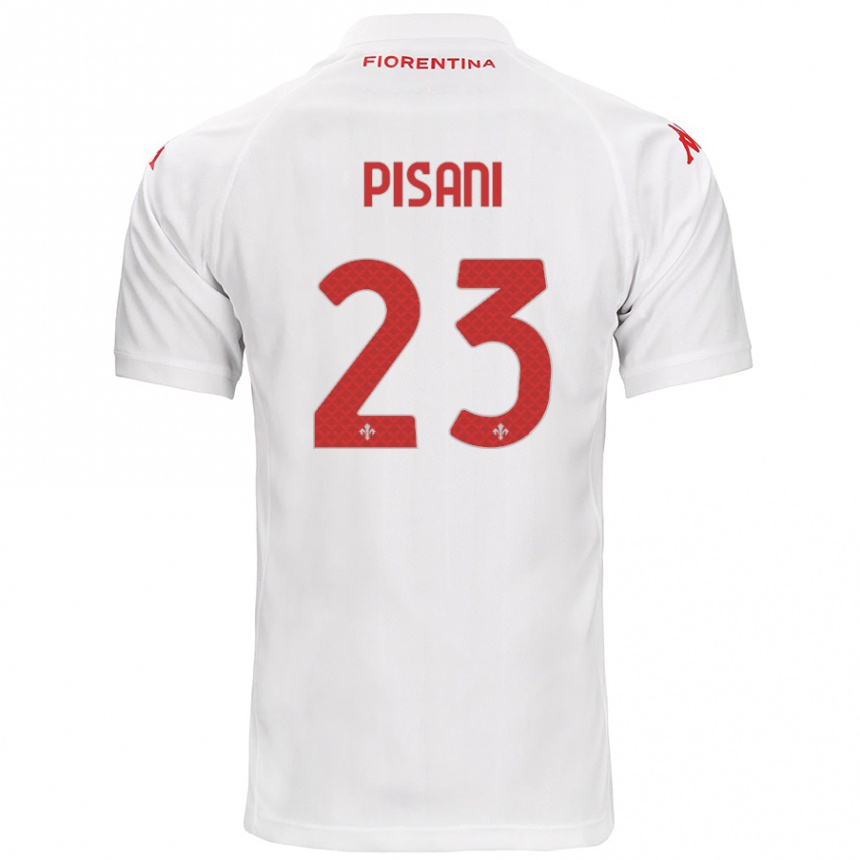 Vaikiškas Diego Pisani #23 Baltas Išvykos Marškinėliai 2024/25 T-Shirt