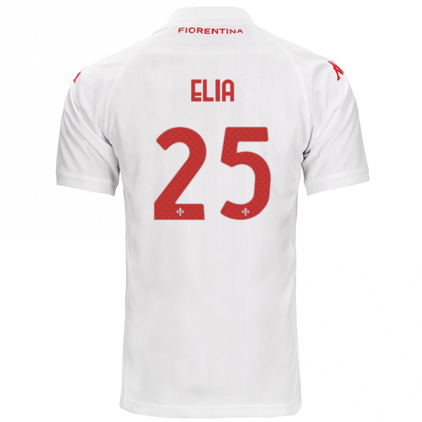 Vaikiškas Mirko Elia #25 Baltas Išvykos Marškinėliai 2024/25 T-Shirt