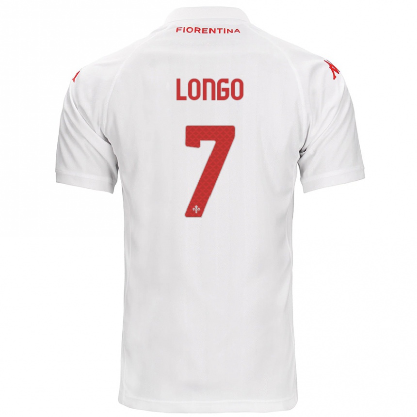 Vaikiškas Miriam Longo #7 Baltas Išvykos Marškinėliai 2024/25 T-Shirt