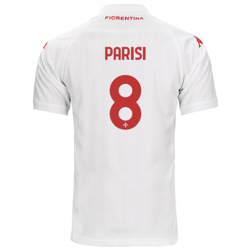 Vaikiškas Alice Parisi #8 Baltas Išvykos Marškinėliai 2024/25 T-Shirt