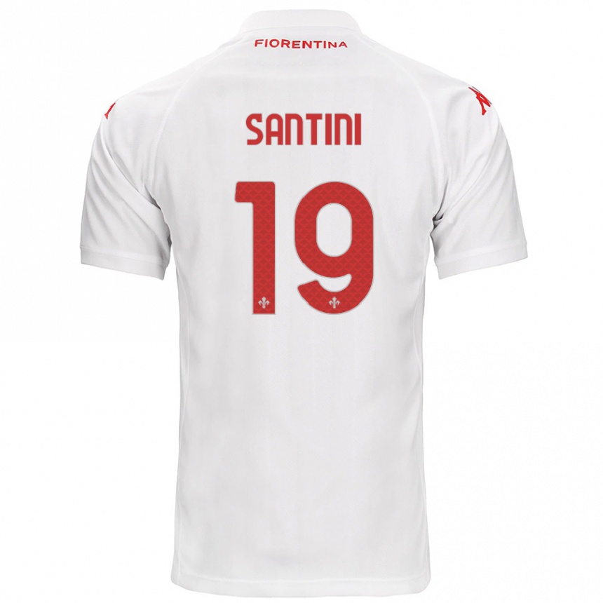 Vaikiškas Margherita Santini #19 Baltas Išvykos Marškinėliai 2024/25 T-Shirt