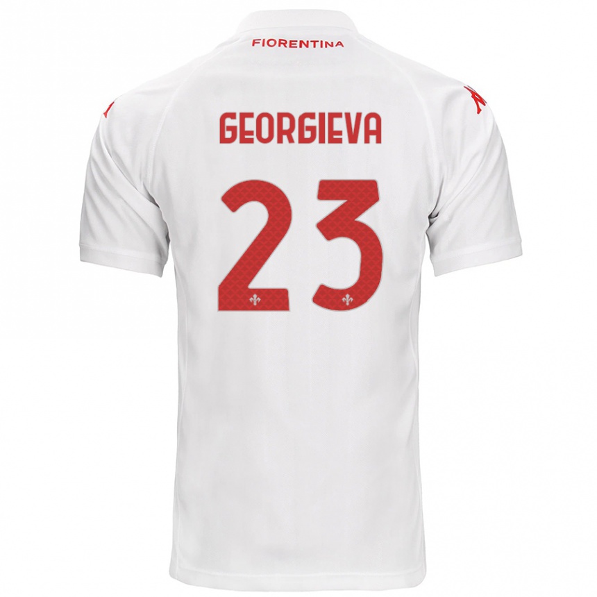 Vaikiškas Marina Georgieva #23 Baltas Išvykos Marškinėliai 2024/25 T-Shirt