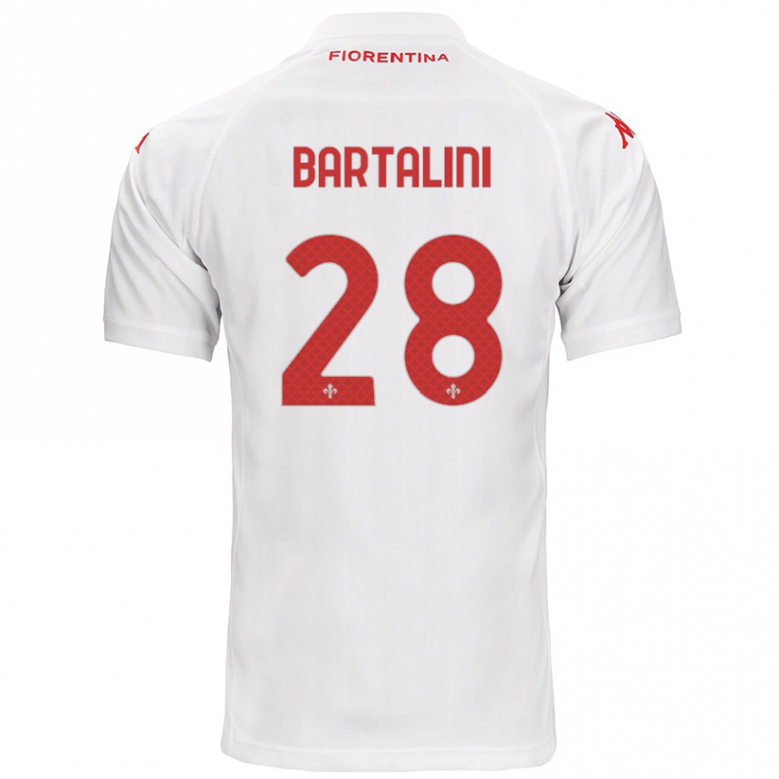 Vaikiškas Viola Bartalini #28 Baltas Išvykos Marškinėliai 2024/25 T-Shirt