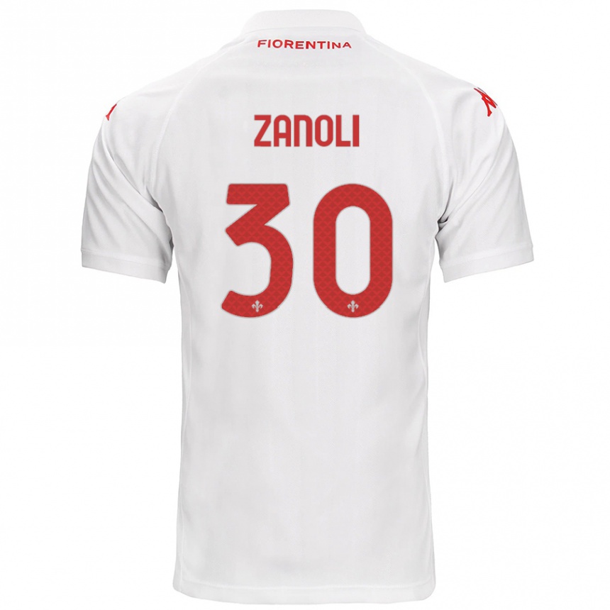 Vaikiškas Martina Zanoli #30 Baltas Išvykos Marškinėliai 2024/25 T-Shirt