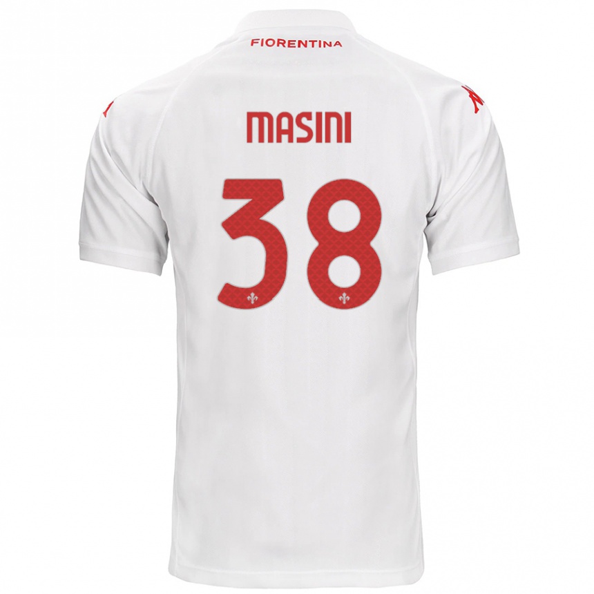 Vaikiškas Linda Masini #38 Baltas Išvykos Marškinėliai 2024/25 T-Shirt