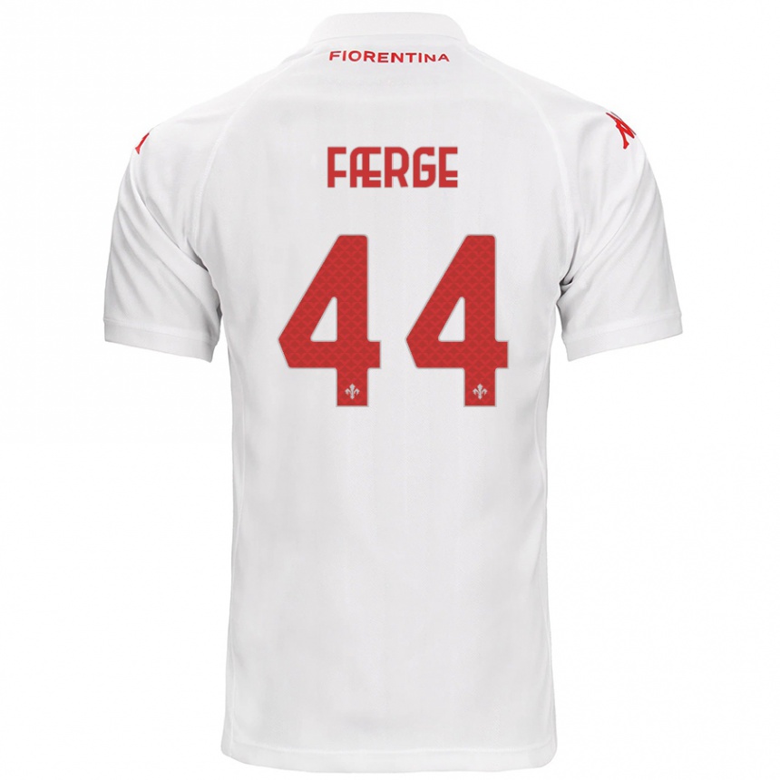 Vaikiškas Emma Færge #44 Baltas Išvykos Marškinėliai 2024/25 T-Shirt