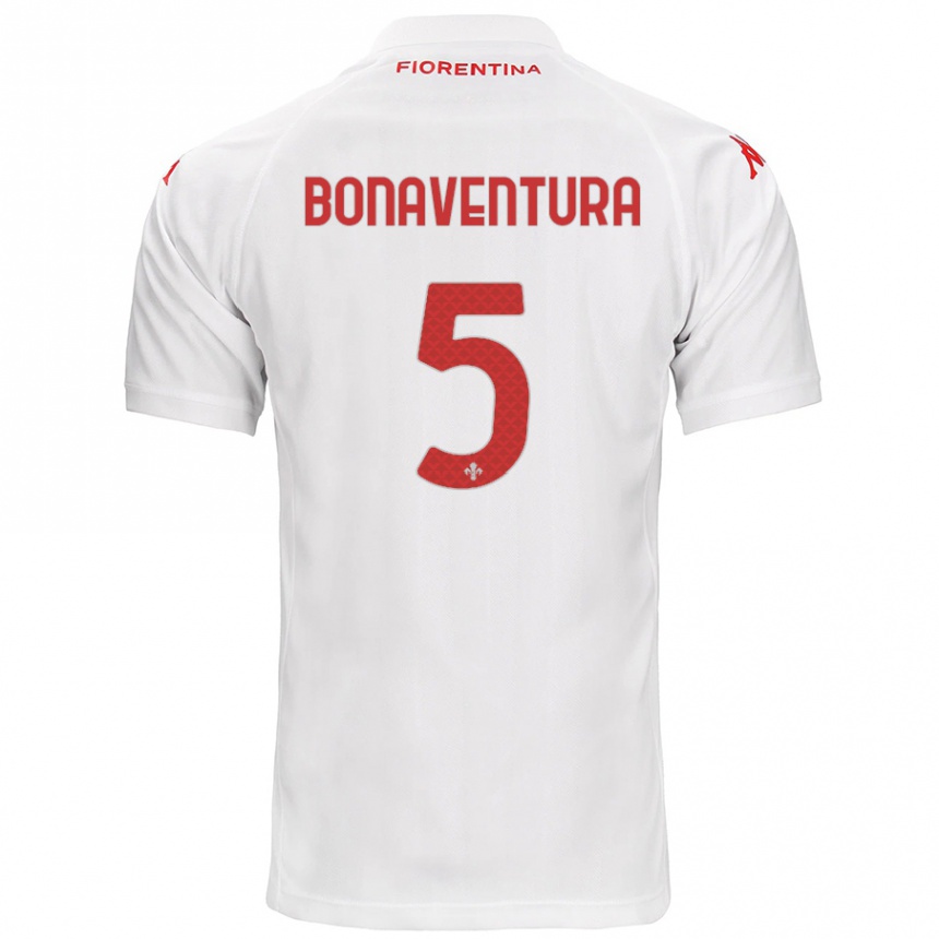 Vaikiškas Giacomo Bonaventura #5 Baltas Išvykos Marškinėliai 2024/25 T-Shirt