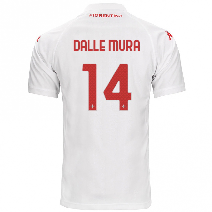 Vaikiškas Christian Dalle Mura #14 Baltas Išvykos Marškinėliai 2024/25 T-Shirt