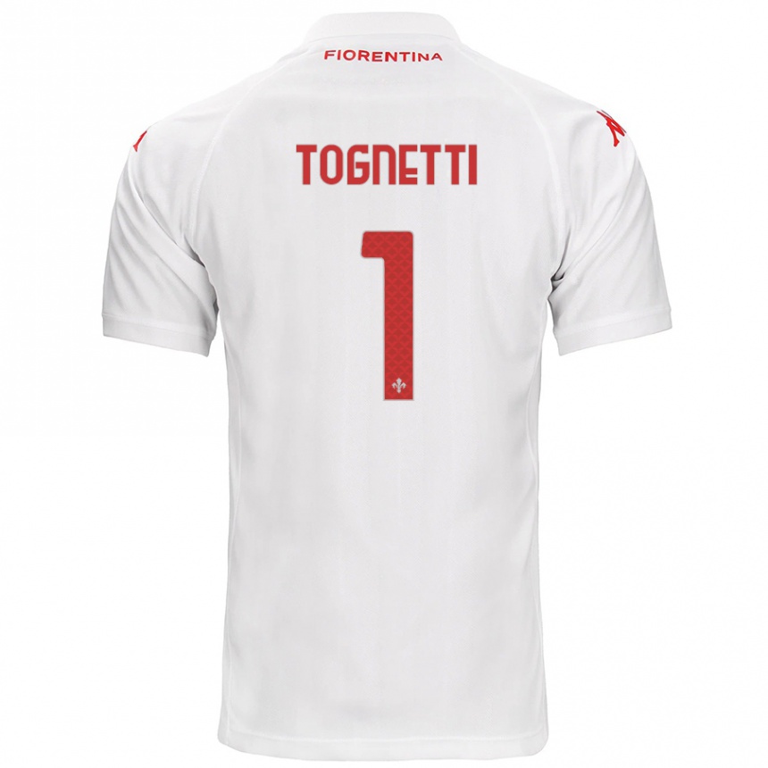 Vaikiškas Laerte Tognetti #1 Baltas Išvykos Marškinėliai 2024/25 T-Shirt