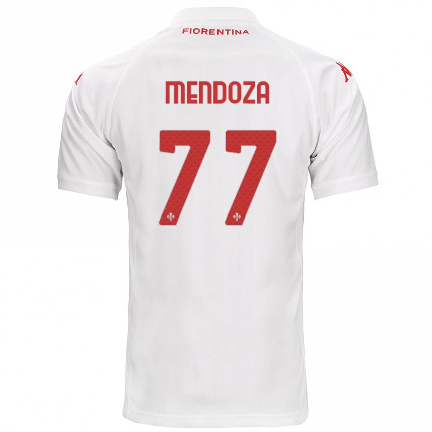 Vaikiškas William Mendoza #77 Baltas Išvykos Marškinėliai 2024/25 T-Shirt