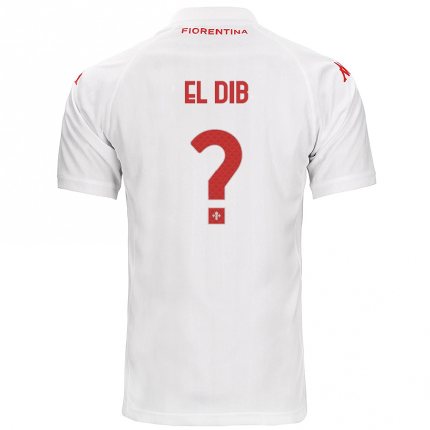 Vaikiškas Karim El Dib #0 Baltas Išvykos Marškinėliai 2024/25 T-Shirt