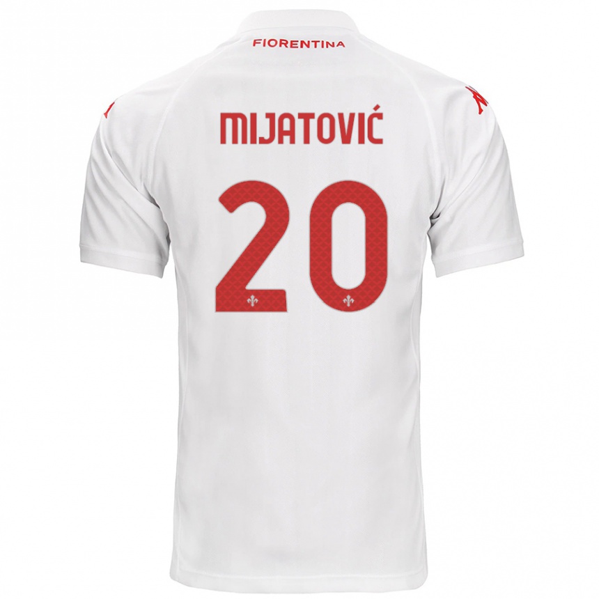 Vaikiškas Milica Mijatović #20 Baltas Išvykos Marškinėliai 2024/25 T-Shirt