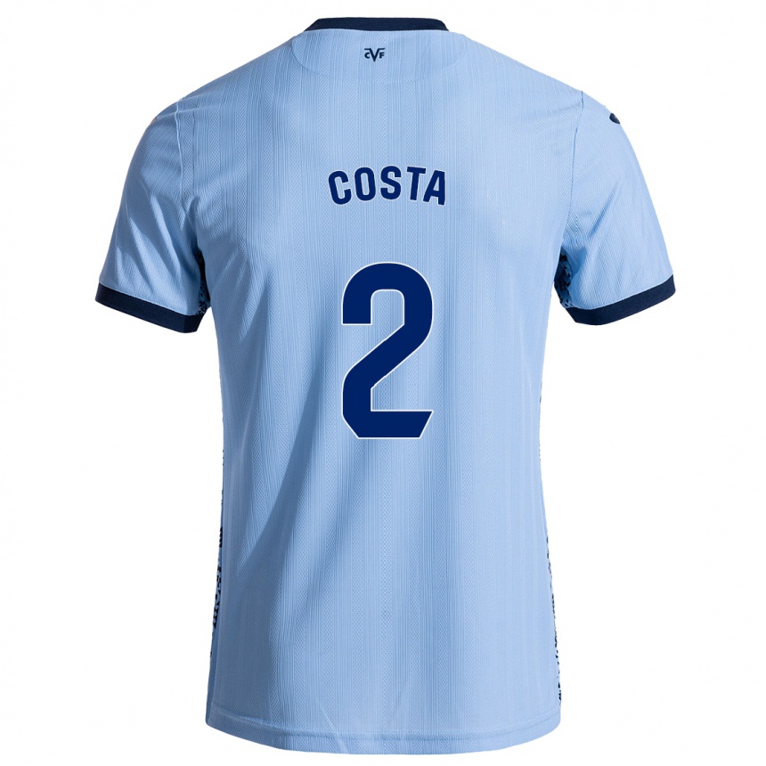 Vaikiškas Logan Costa #2 Dangaus Mėlyna Išvykos Marškinėliai 2024/25 T-Shirt