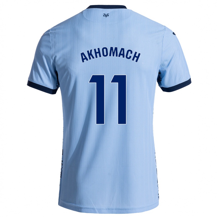 Vaikiškas Ilias Akhomach #11 Dangaus Mėlyna Išvykos Marškinėliai 2024/25 T-Shirt