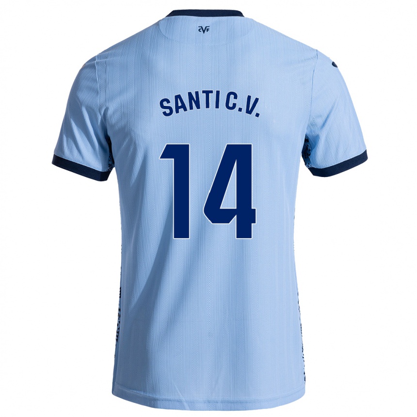 Vaikiškas Santi Comesaña #14 Dangaus Mėlyna Išvykos Marškinėliai 2024/25 T-Shirt