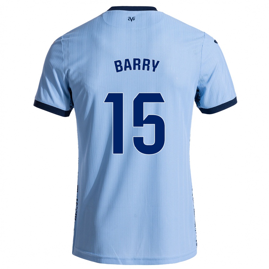 Vaikiškas Thierno Barry #15 Dangaus Mėlyna Išvykos Marškinėliai 2024/25 T-Shirt