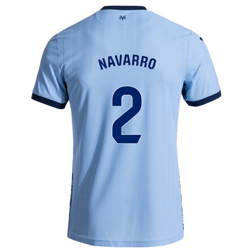 Vaikiškas Pau Navarro #2 Dangaus Mėlyna Išvykos Marškinėliai 2024/25 T-Shirt