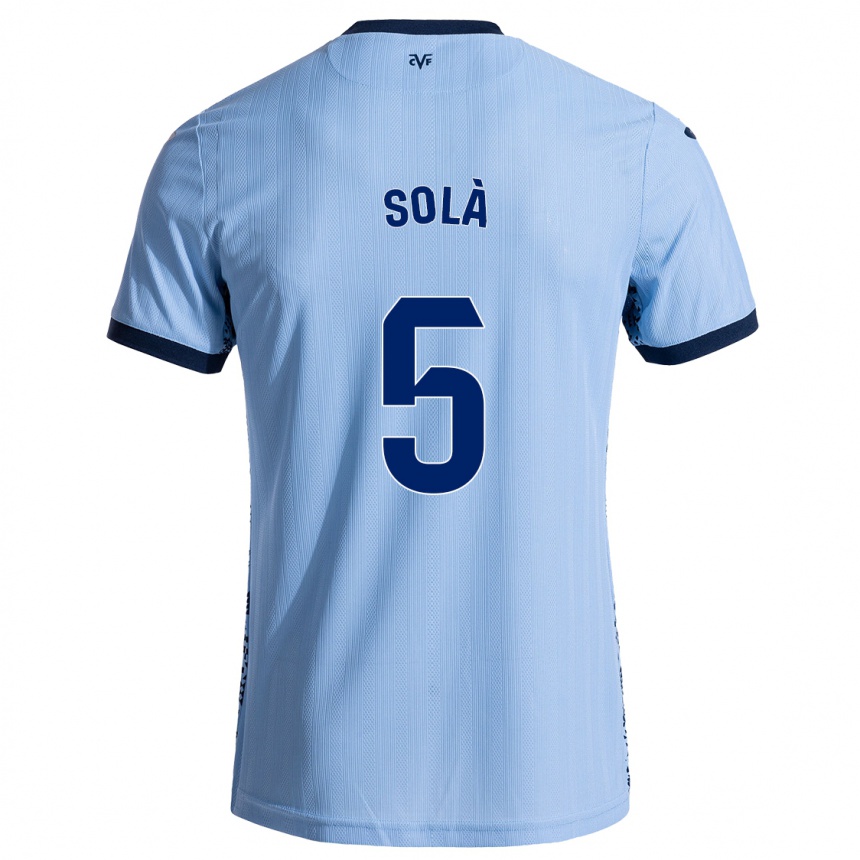 Vaikiškas Arnau Solà #5 Dangaus Mėlyna Išvykos Marškinėliai 2024/25 T-Shirt