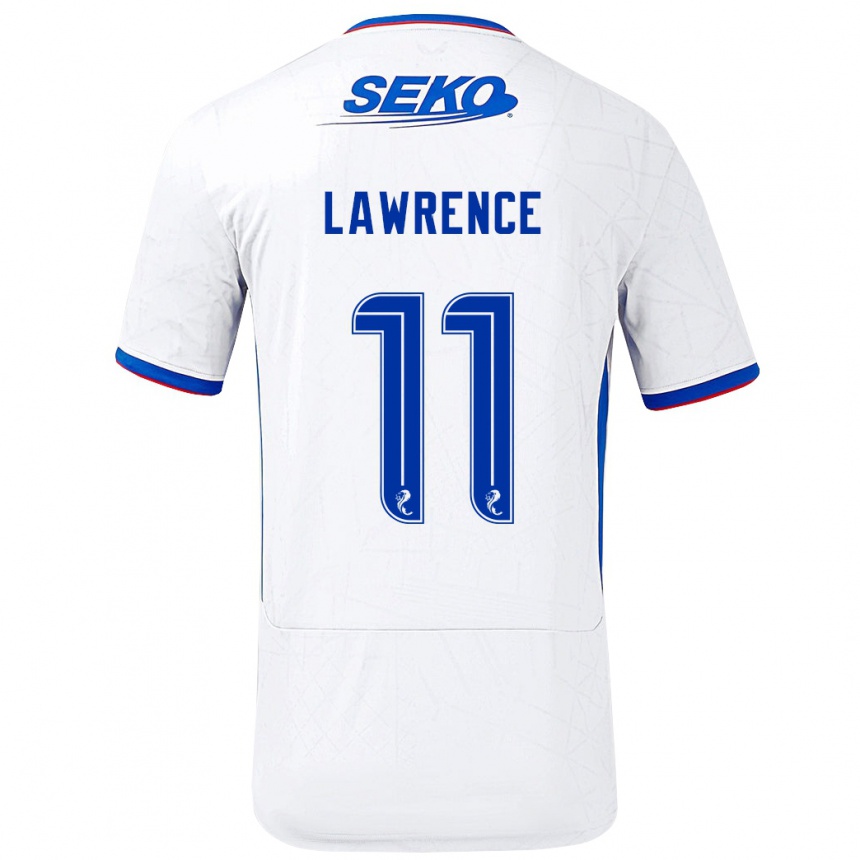 Vaikiškas Tom Lawrence #11 Balta Mėlyna Išvykos Marškinėliai 2024/25 T-Shirt